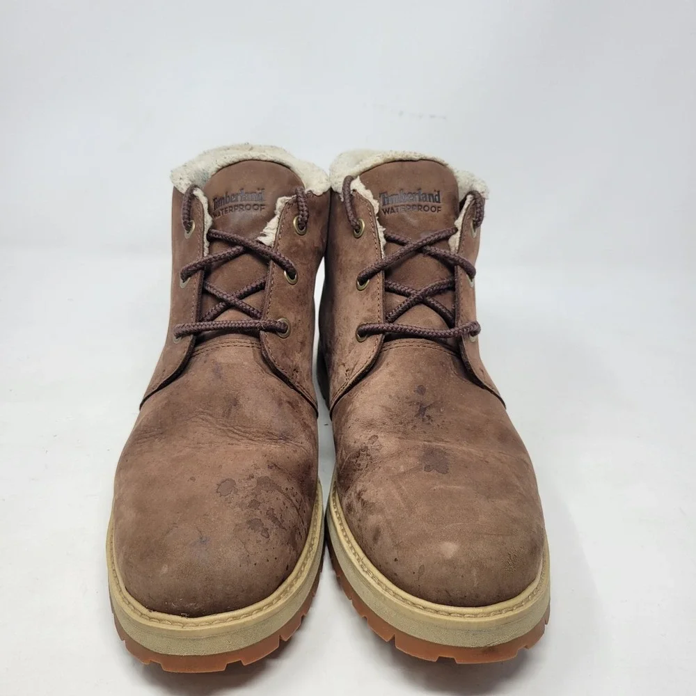 Timberland Men's Waterproof‎ Insulated Leather Chukka Boots Brown Size 10
